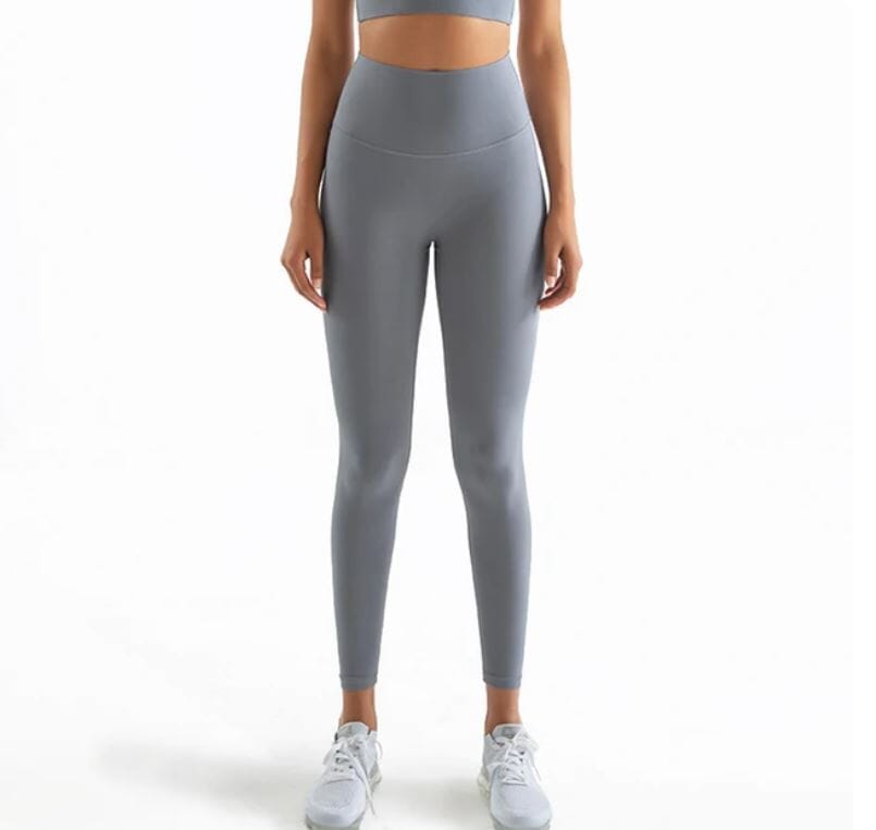 Women High Waist Yoga Leggings Fitness Soft Tights Elastic Activewear Pant Activewear jehouze Rhino Grey S 