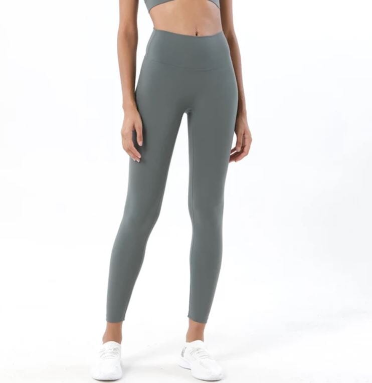 Women High Waist Yoga Leggings Fitness Soft Tights Elastic Activewear Pant1 Activewear jehouze Bamboo Green S 