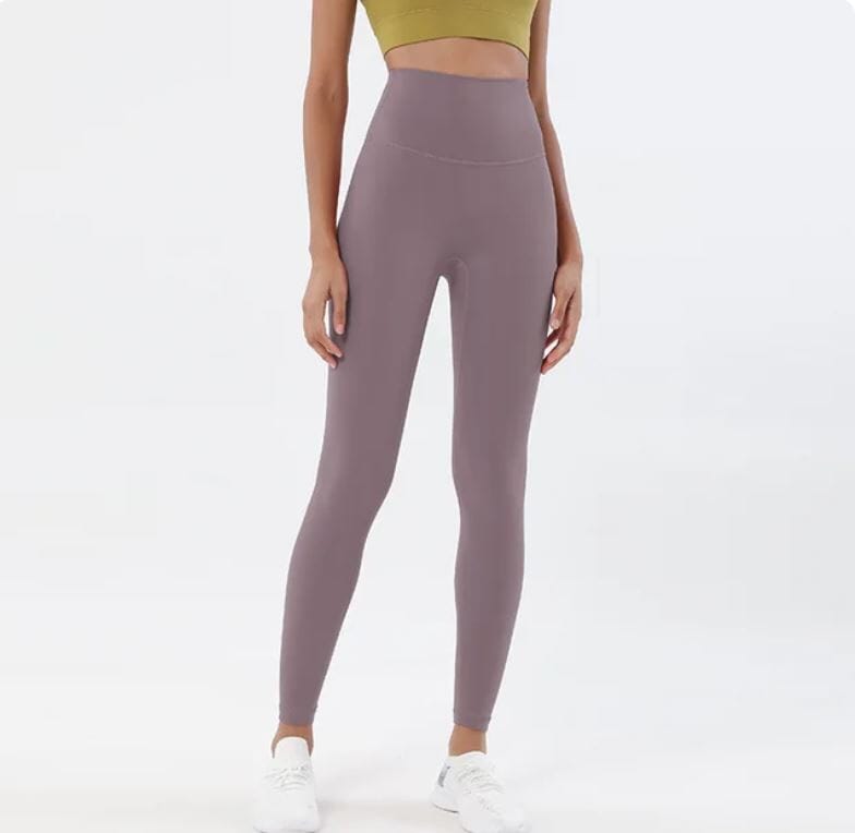 Women High Waist Yoga Leggings Fitness Soft Tights Elastic Activewear Pant1 Activewear jehouze Mulberry Purple S 
