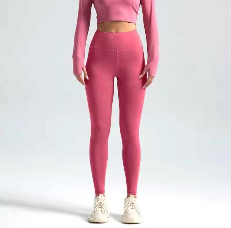 Women High Waist Yoga Yoga Fitness Legging Activewear jehouze Raspberries red S (US-4)