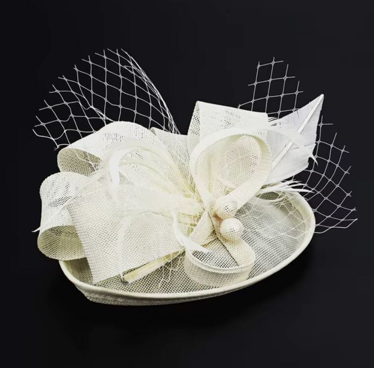 Women Kentucky Derby Fascinator Pillbox Tea Party Hat Hat jehouze Beige