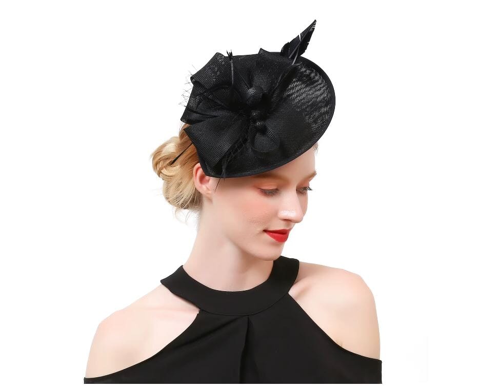 Women Kentucky Derby Fascinator Pillbox Tea Party Hat Hat jehouze Black