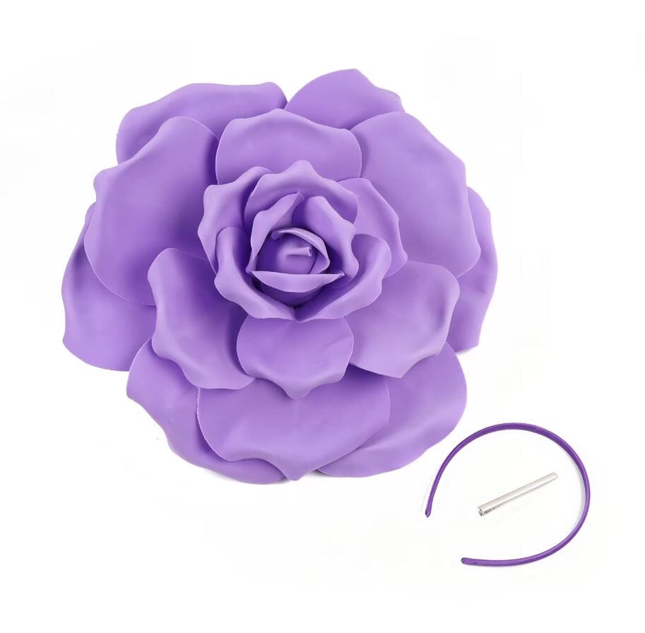 Women Large Flower Fascinators Tea Party Exaggerated Chiffon Fancy Hats Headwear Hat jehouze