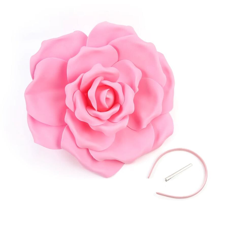 Women Large Flower Fascinators Tea Party Exaggerated Chiffon Fancy Hats Headwear Hat jehouze