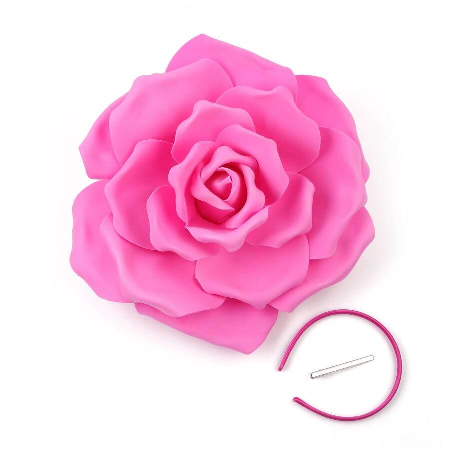 Women Large Flower Fascinators Tea Party Exaggerated Chiffon Fancy Hats Headwear Hat jehouze