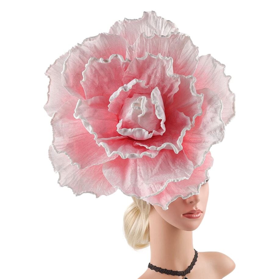 Women Large Flower Fascinators Wedding Tea Party Fancy Hats Headwear Hat jehouze Pink