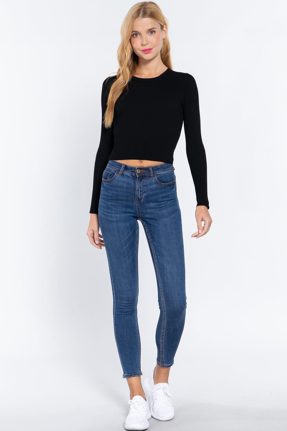 Women Long Sleeve Open Back Sweater Top Shirts & Tops jehouze