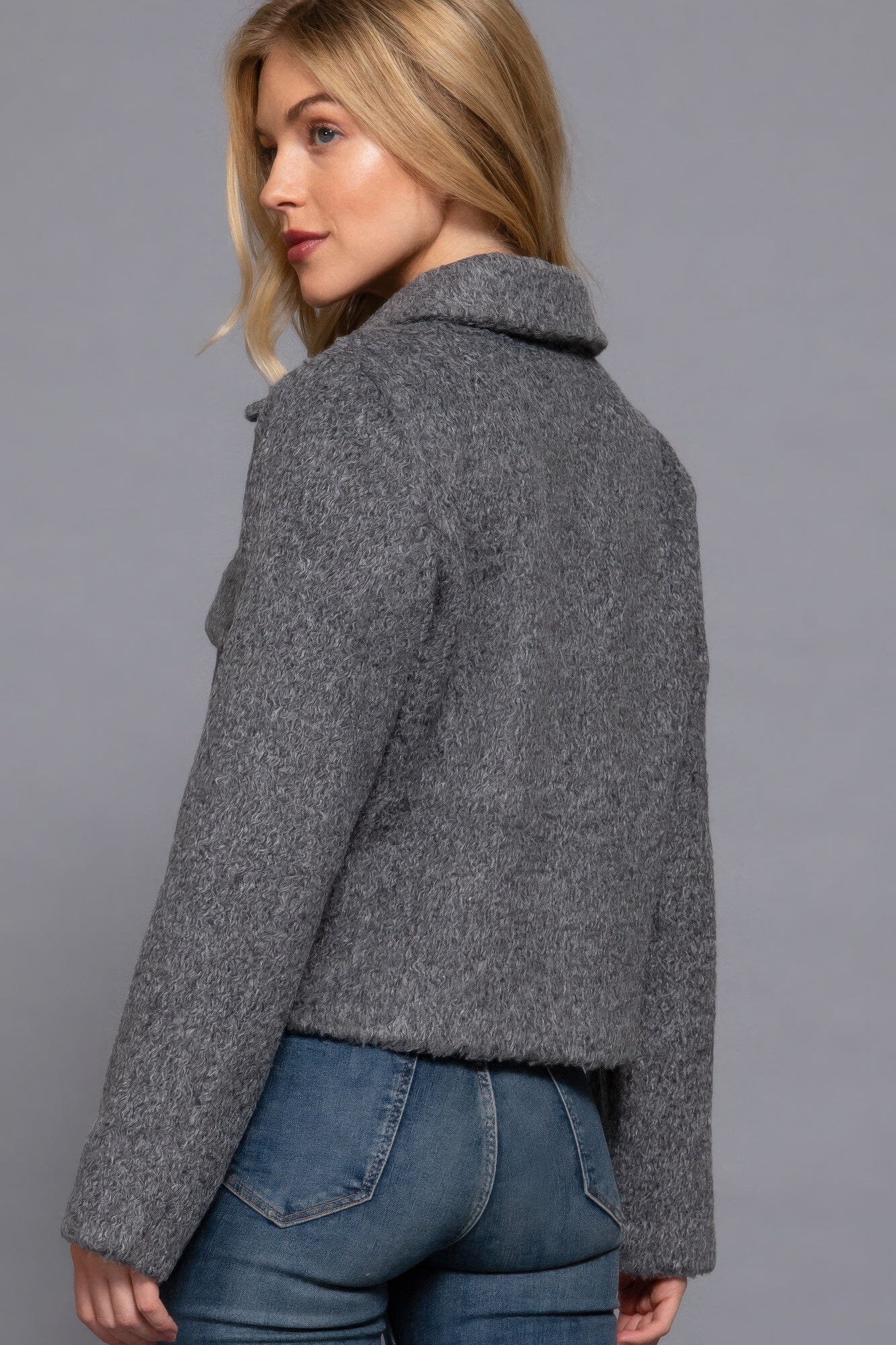Women Long Sleeve Teddy Fleece Short Jacket Coats & Jackets jehouze