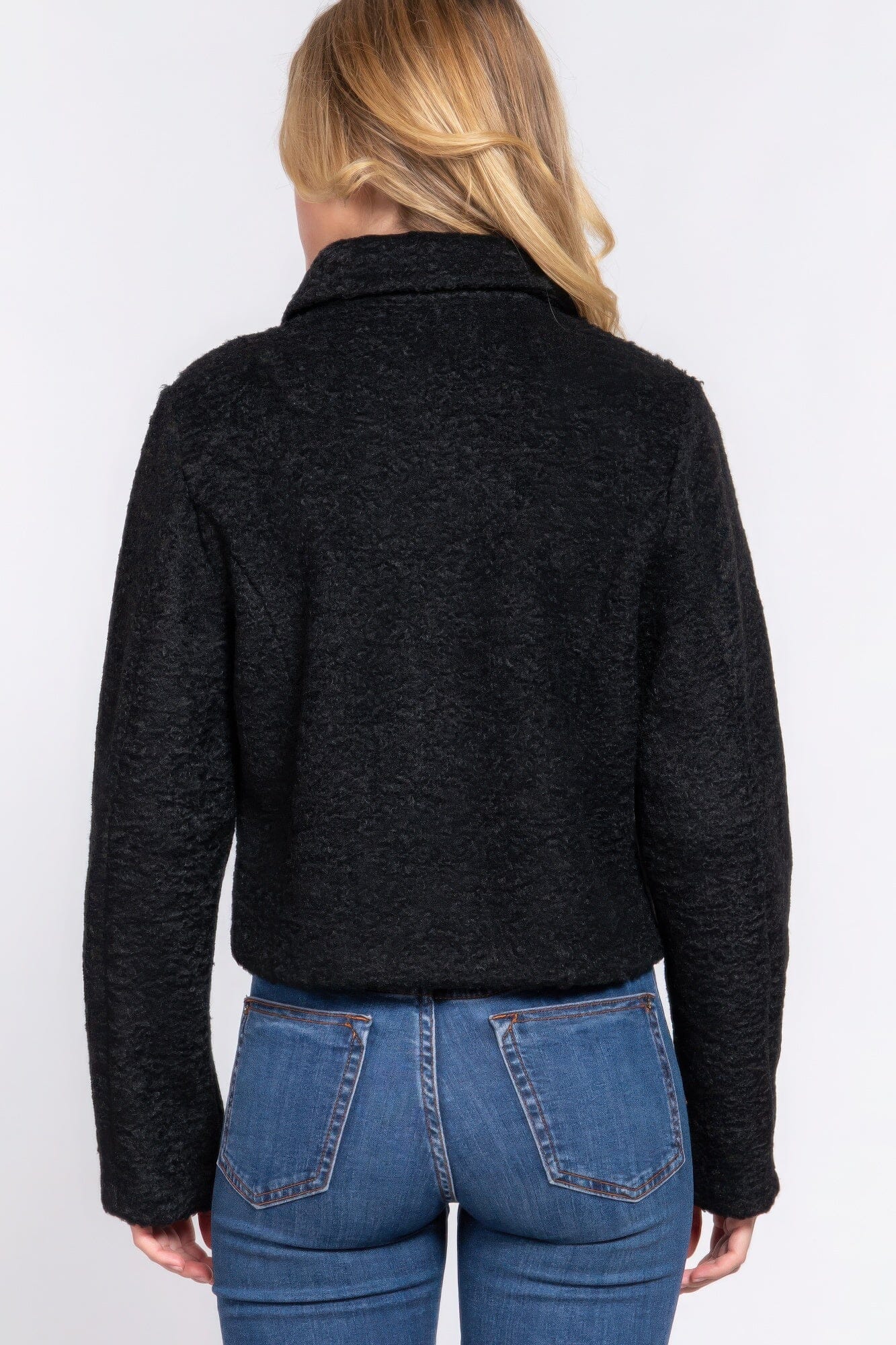 Women Long Sleeve Teddy Fleece Short Jacket Coats & Jackets jehouze