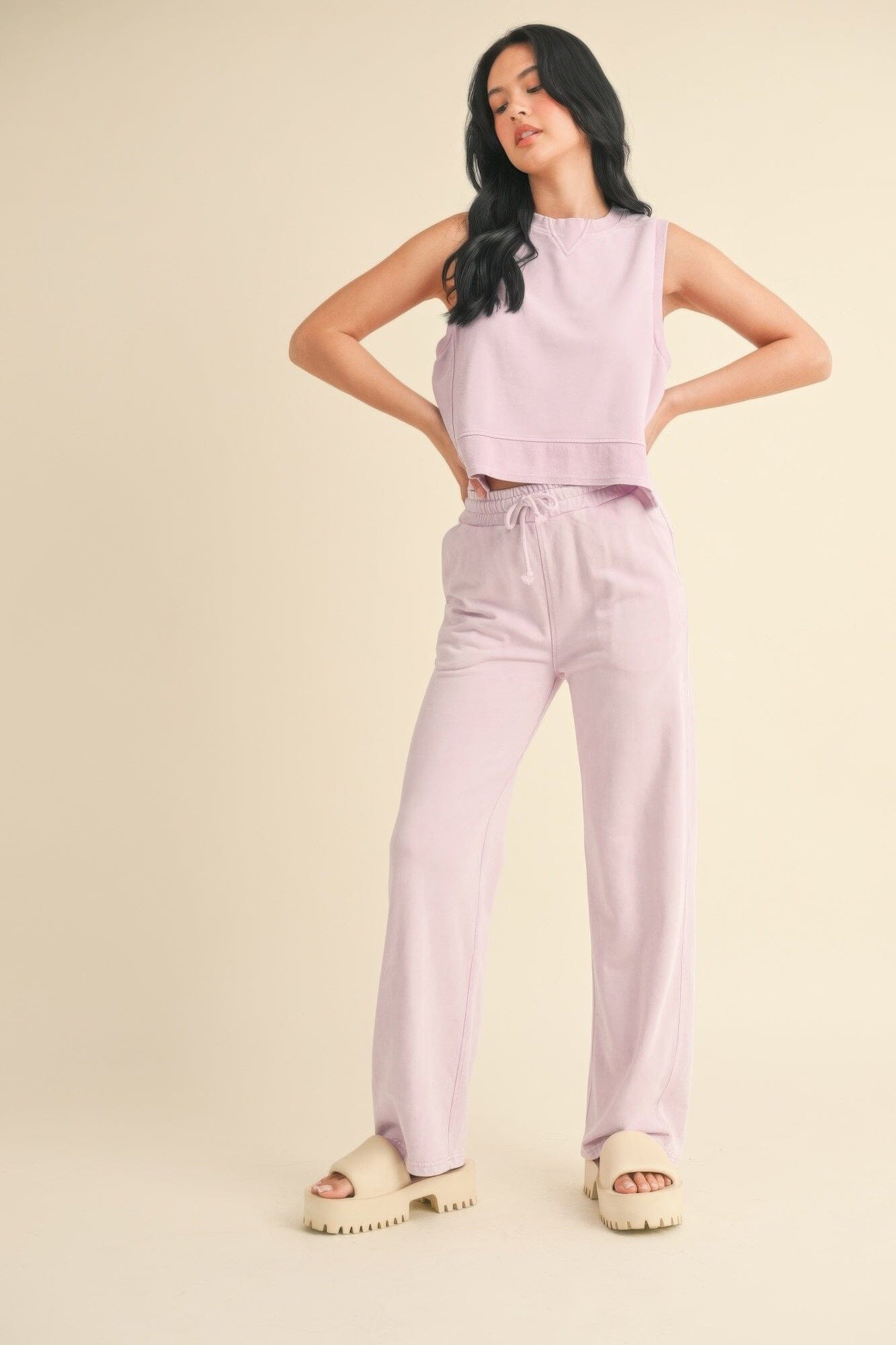 Women Mineral Wash Sleeveless Top Shirts & Tops jehouze