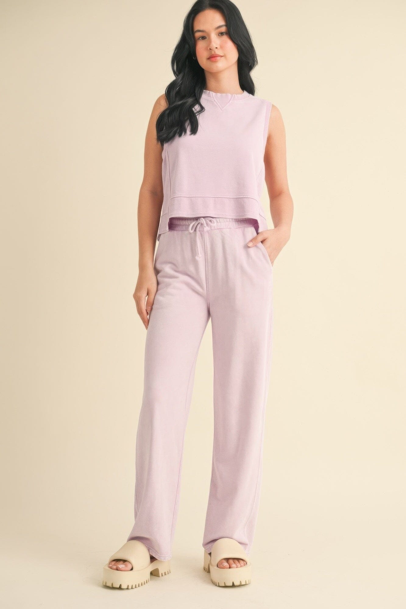 Women Mineral Wash Sleeveless Top Shirts & Tops jehouze