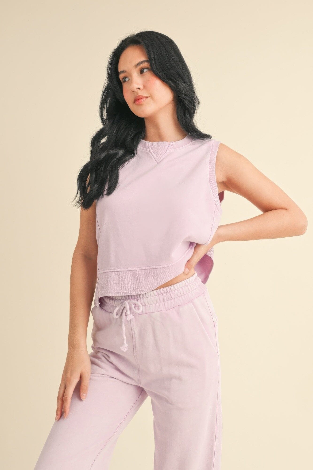 Women Mineral Wash Sleeveless Top Shirts & Tops jehouze