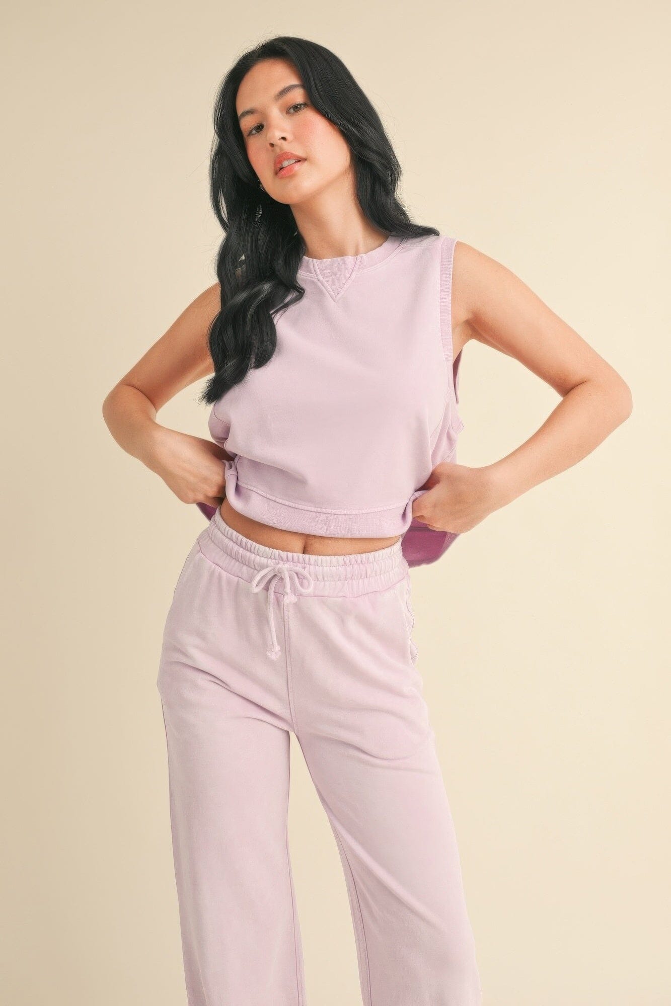 Women Mineral Wash Sleeveless Top Shirts & Tops jehouze