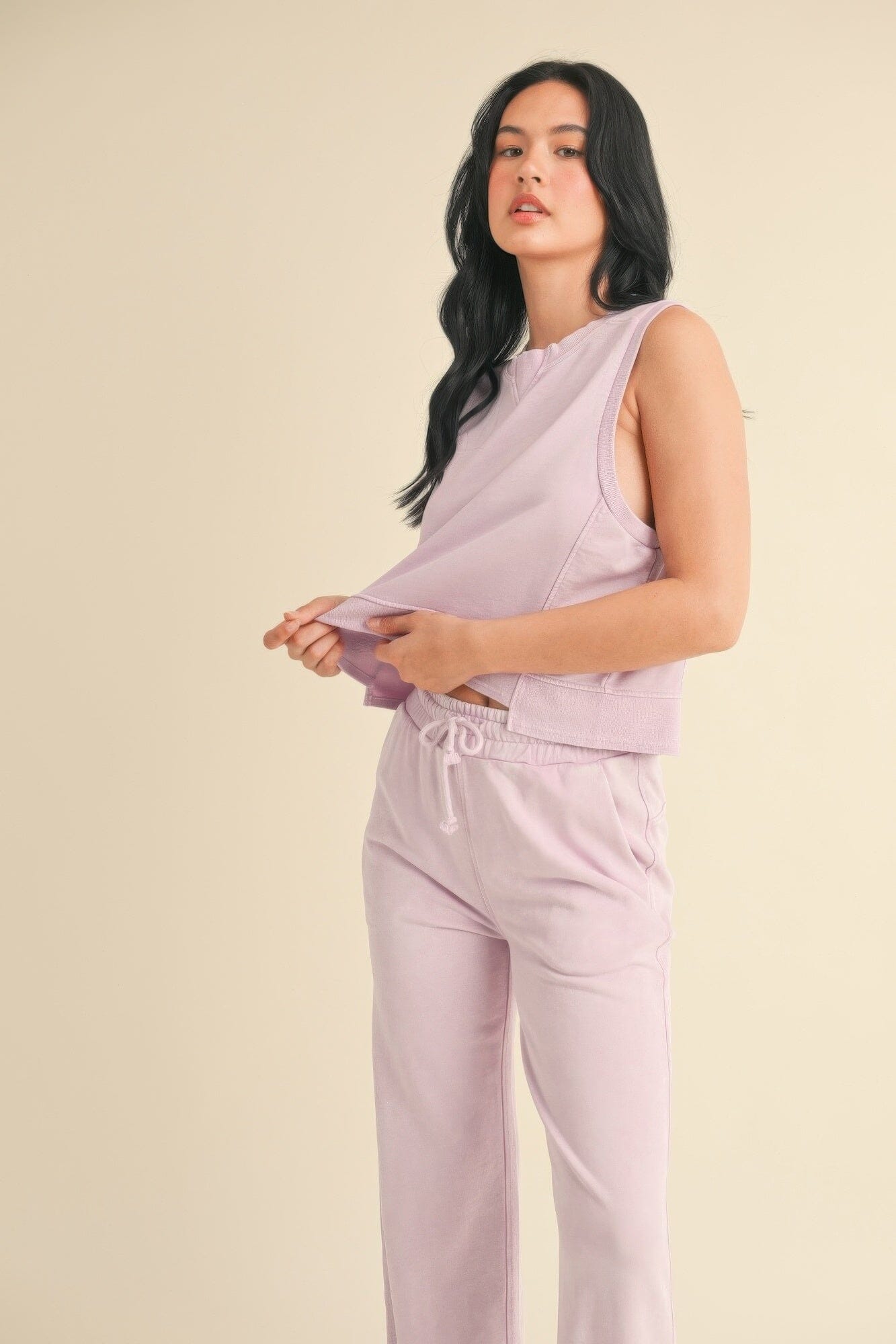 Women Mineral Wash Sleeveless Top Shirts & Tops jehouze