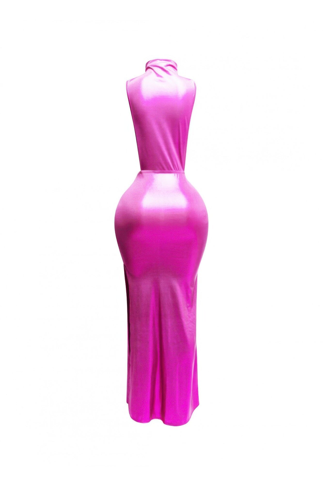 Women Mock Neck And Tied Waist Maxi Dress Dresses jehouze