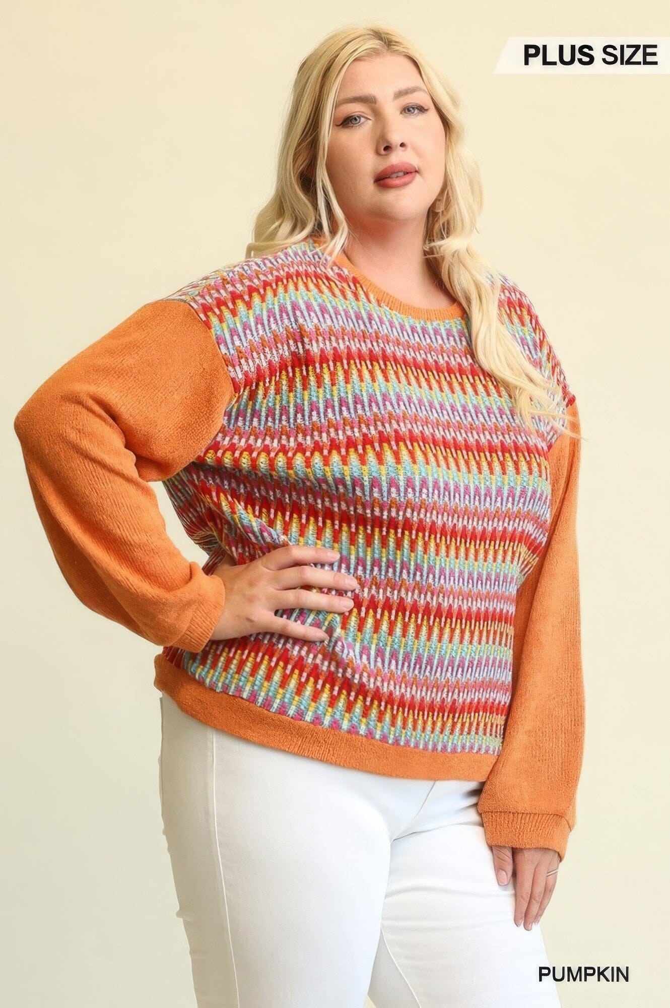 Women Novelty Knit And Solid Knit Mixed Loose Top With Drop Down Shoulder Shirts & Tops jehouze