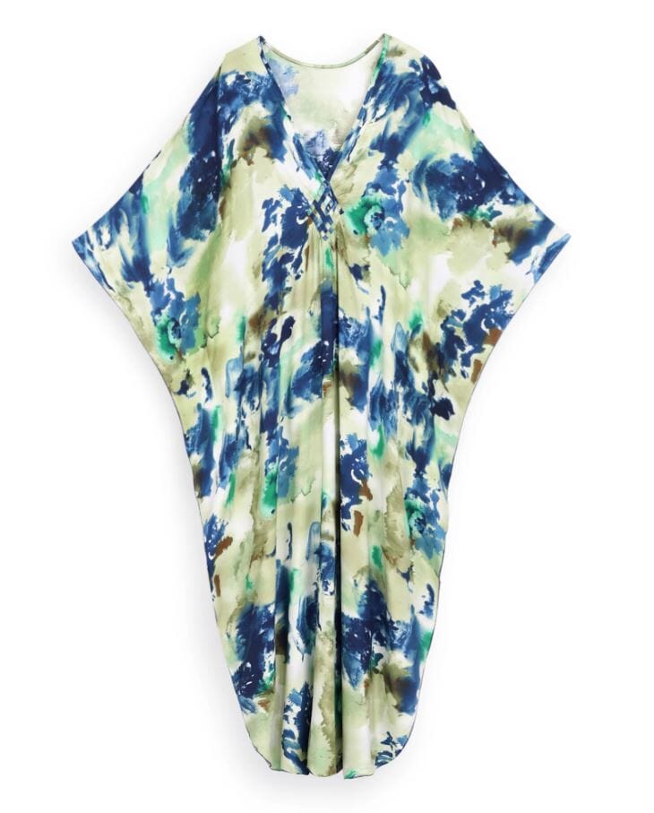 Women Oversize Kaftan Bohemian Printed Loungewear Swimsuit Cover Ups Dresses jehouze