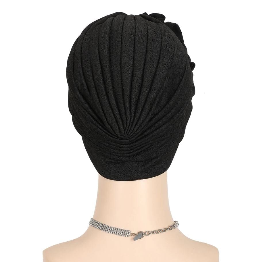 Women Pearls Beading Flower Head Wrap Turban Head wear Hat jehouze