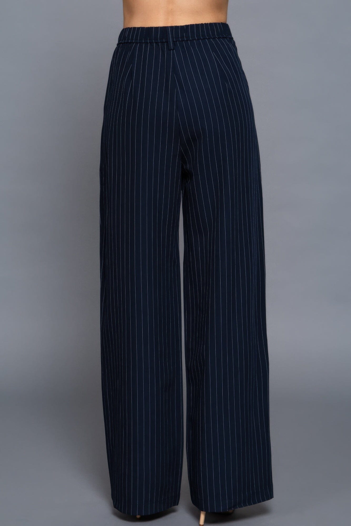 Women Pin Stripe Woven Straight Pants Pants jehouze