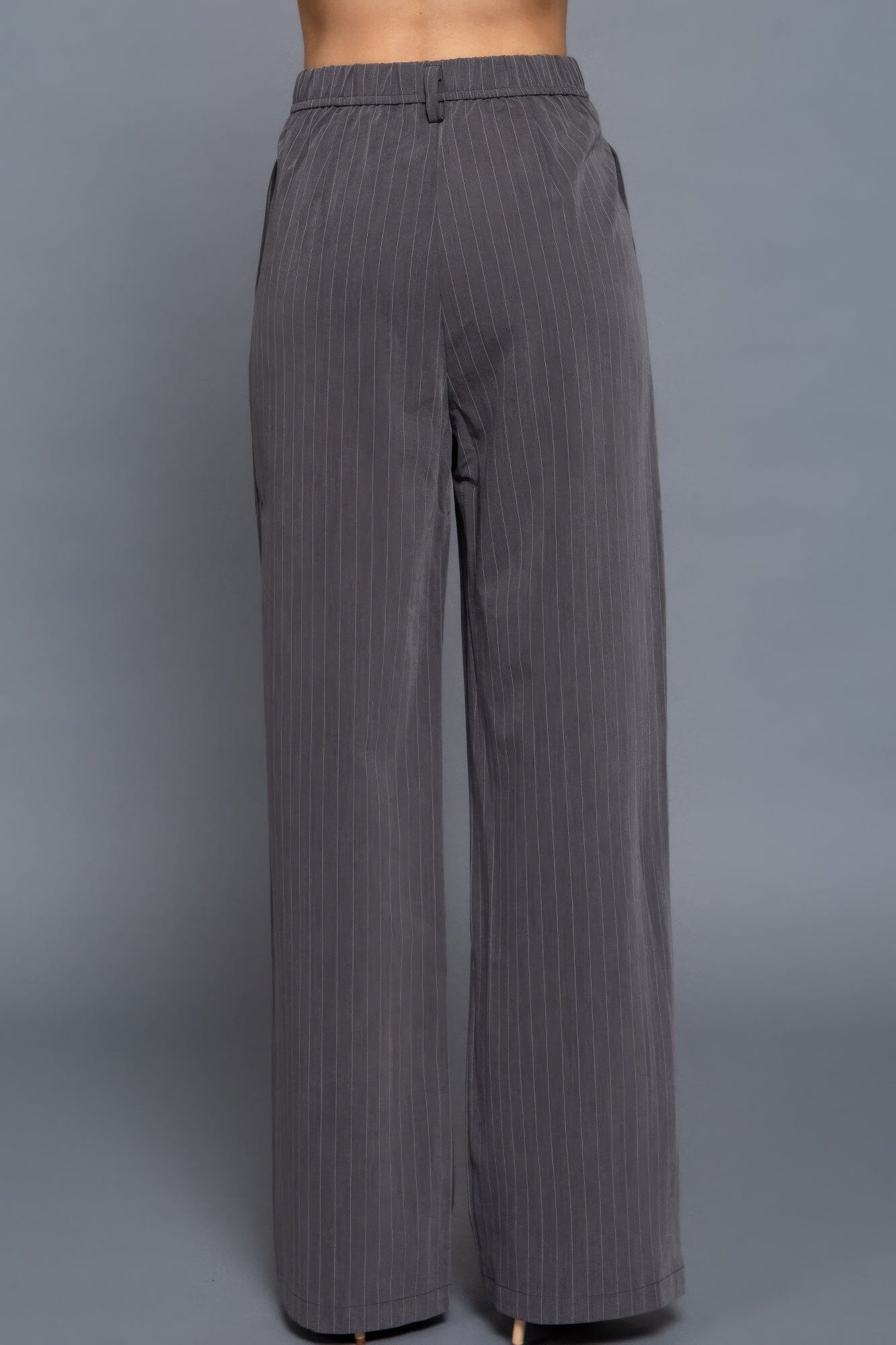 Women Pin Stripe Woven Straight Pants Pants jehouze