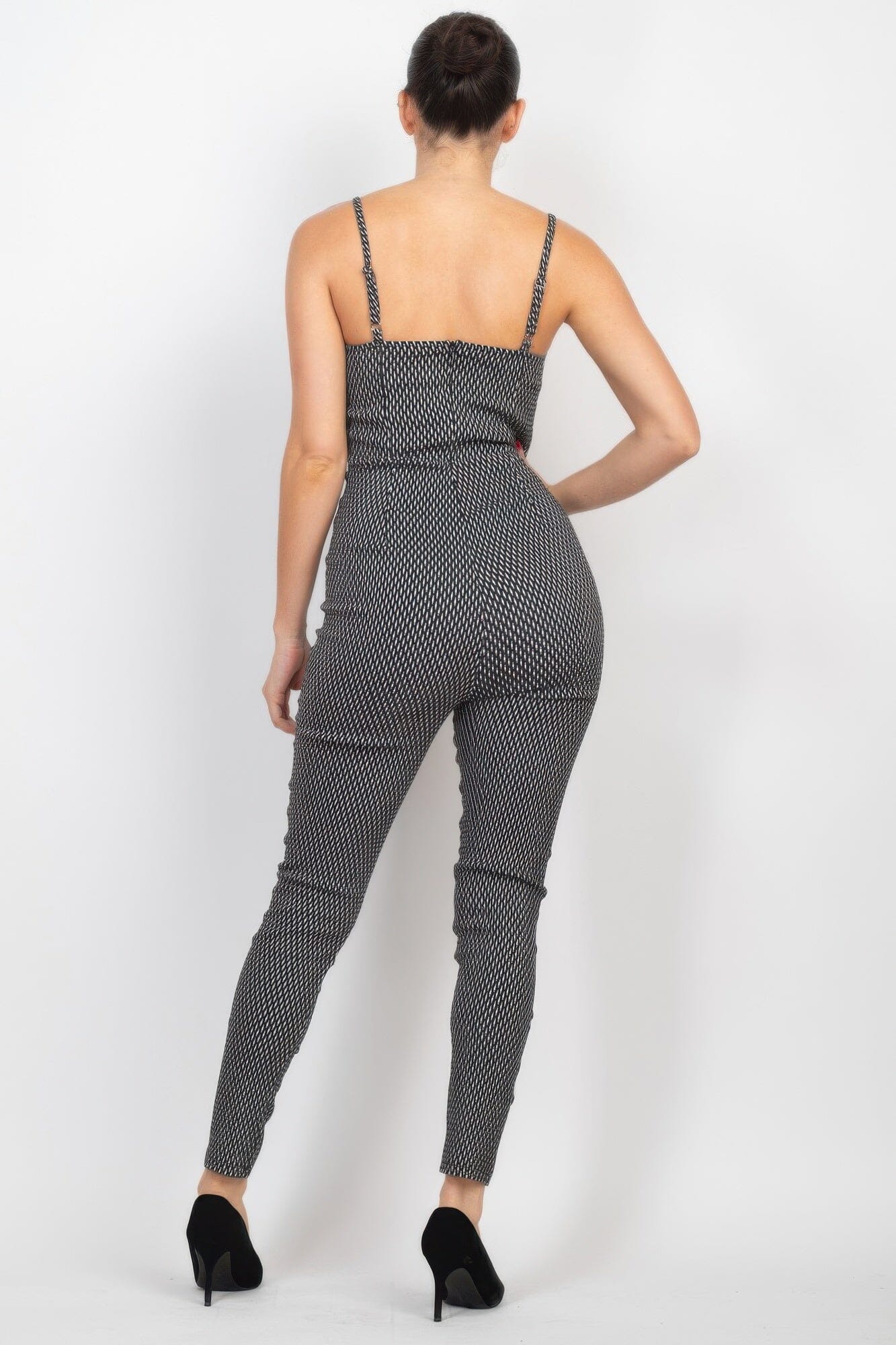 Women Plaid Sleeveless Zippered Jumpsuit Jumpsuits & Rompers jehouze