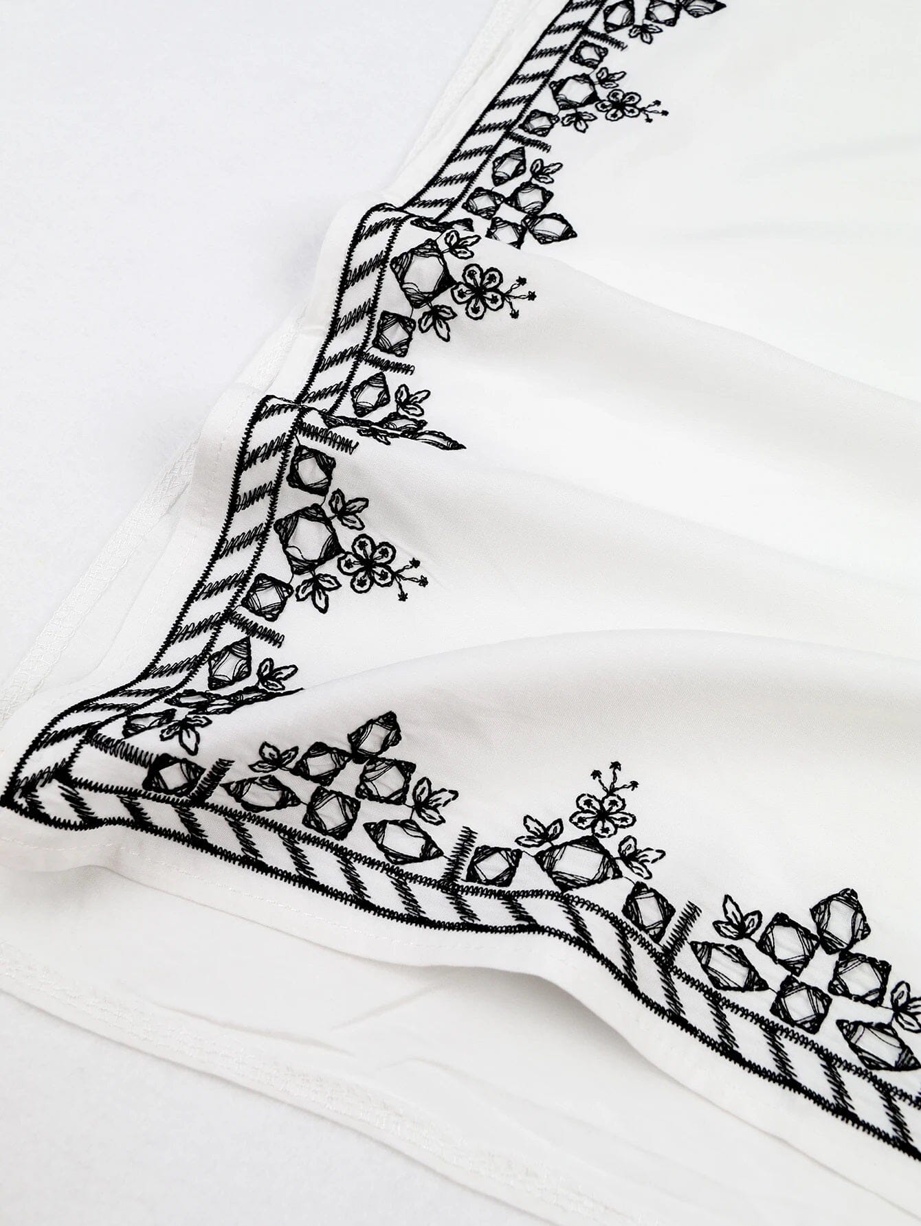 Women Plus Size Bohemian Embroidery V Neck Swimwear Cover Up Kraftan Dress Dresses jehouze