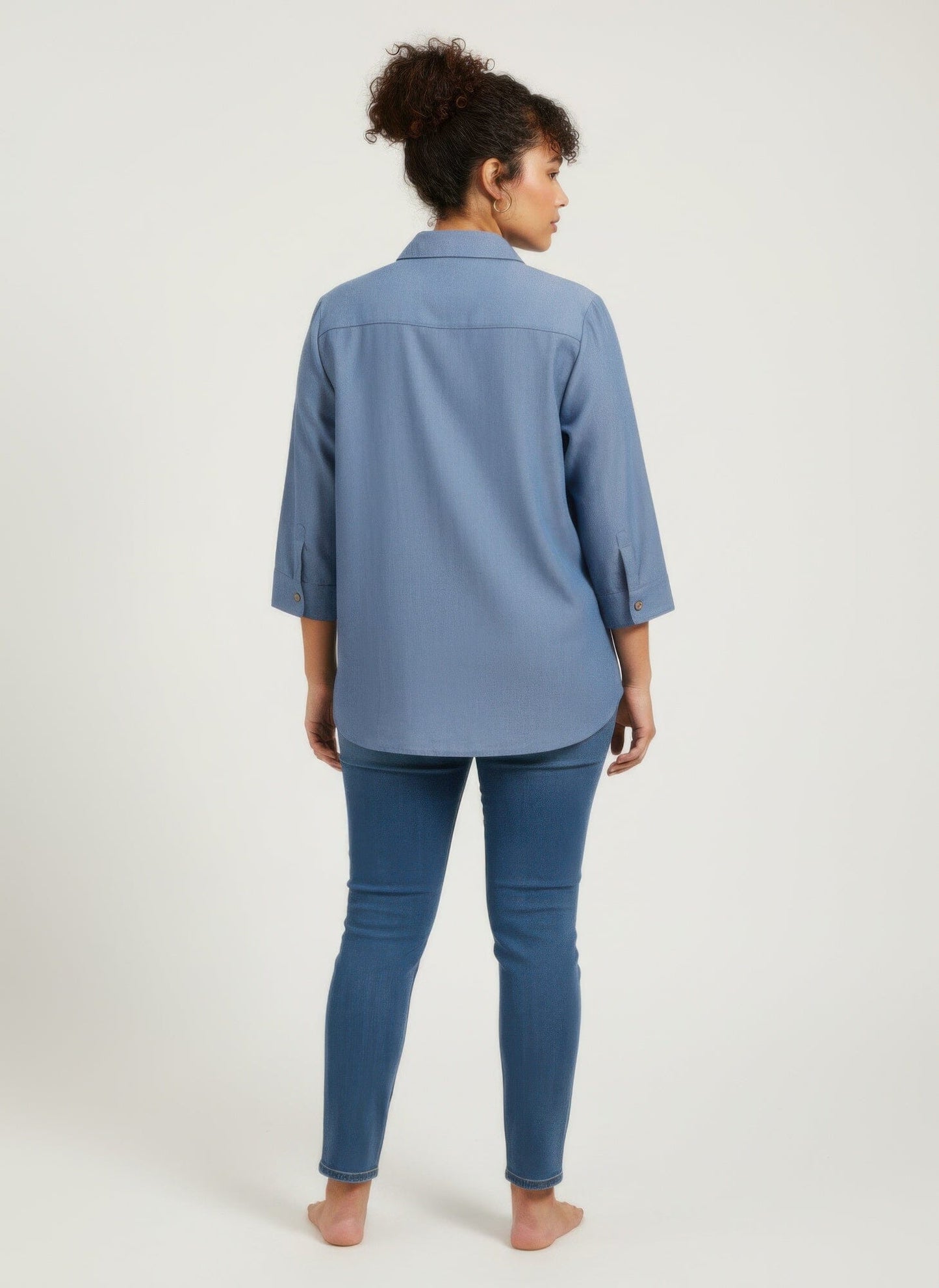 Women Plus Size Button Front Shirt Tunic Top Shirts & Tops jehouze