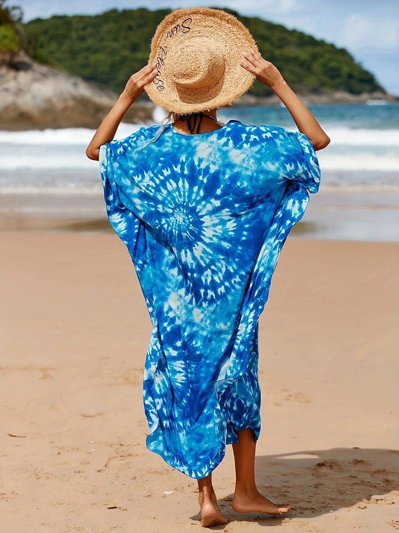 Women Plus Size Kraftan Loose Soft Floral Long Maxi Dress Dresses jehouze