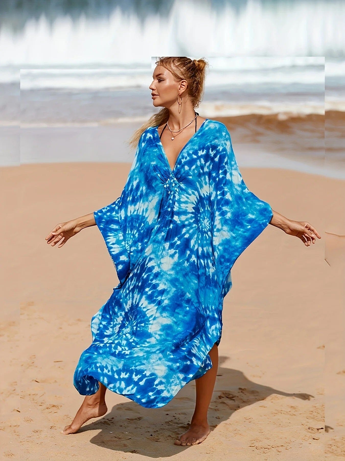 Women Plus Size Kraftan Loose Soft Floral Long Maxi Dress Dresses jehouze Q1297-15