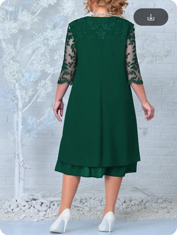 Women Plus Size Short Sleeve Embroidery Floral Wedding Dress Dresses jehouze