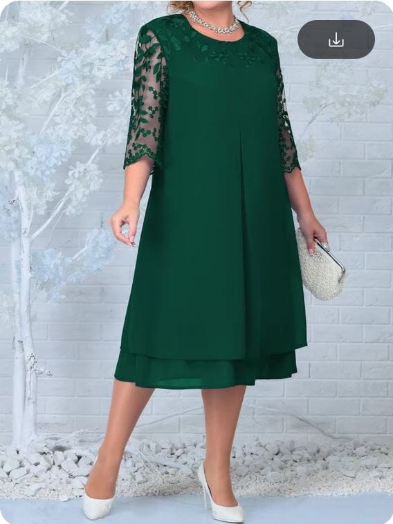 Women Plus Size Short Sleeve Embroidery Floral Wedding Dress Dresses jehouze XL