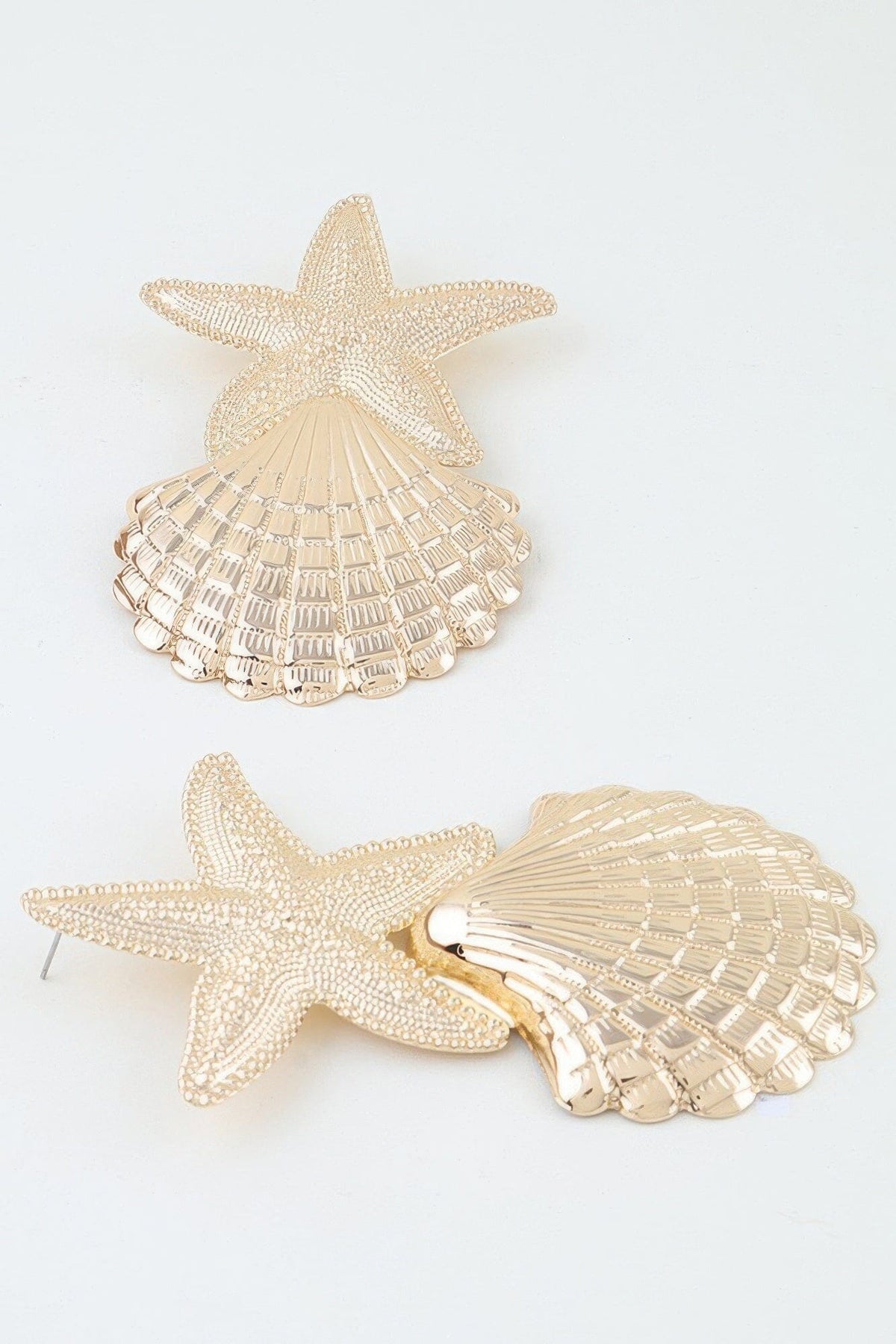 Women Polished Starfish Shell Drop Earrings Earrings jehouze