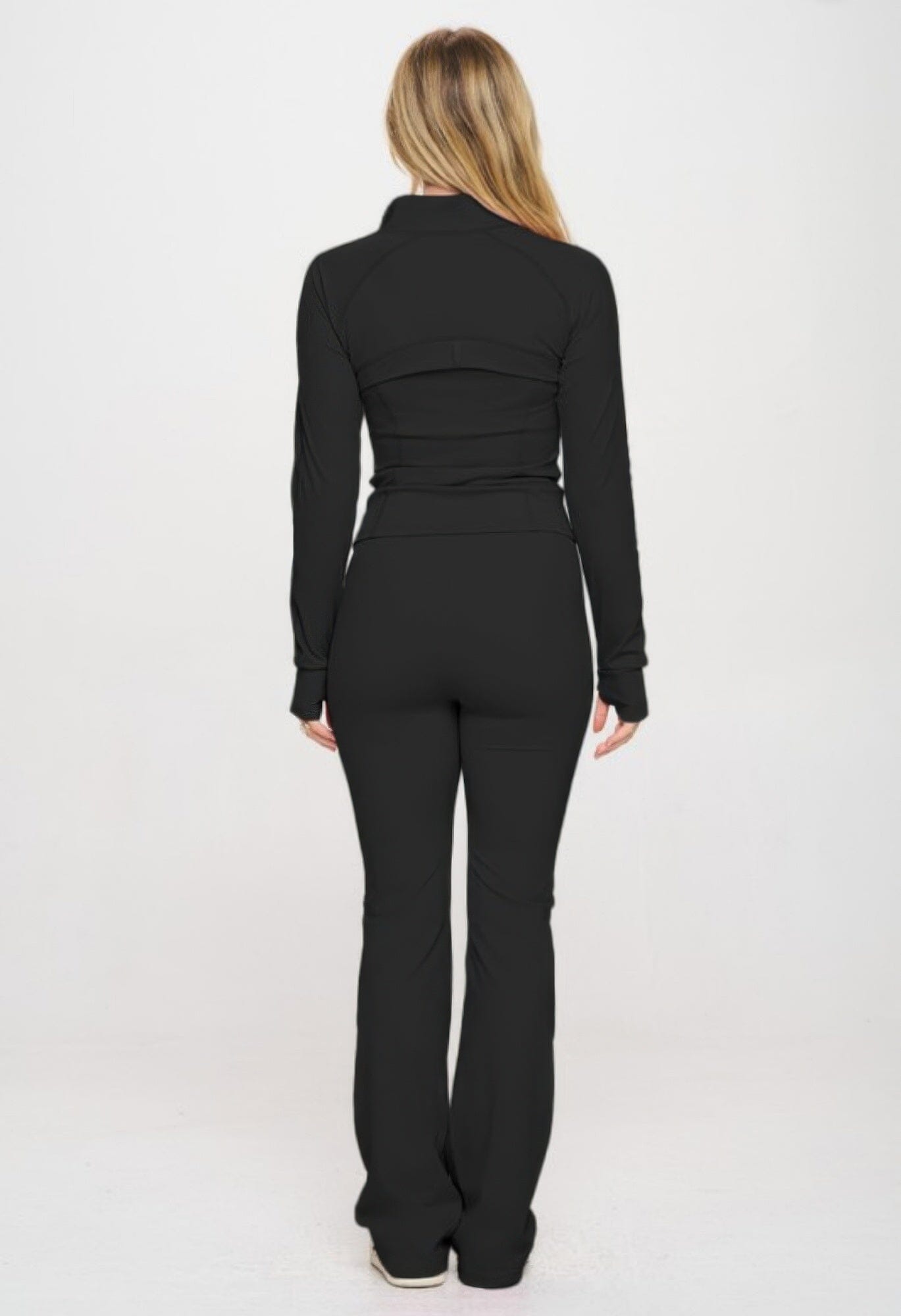 Women Premium Yoga Jacket With jumpsuit Set Activewear jehouze