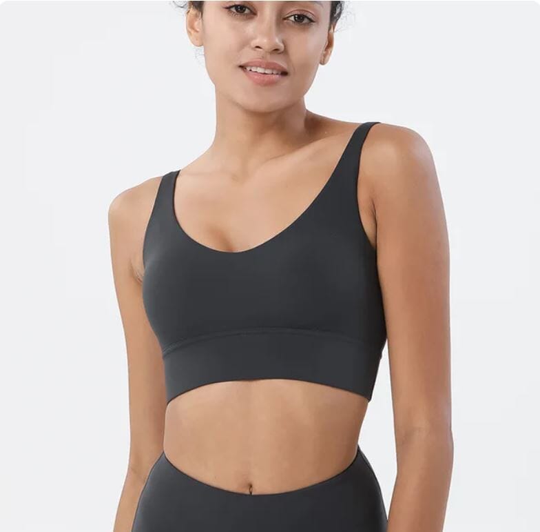Women Removable Padded Yoga Tank Sleeveless Fitness Workout Running Crop Activewear Top Activewear jehouze Dark Grey S 
