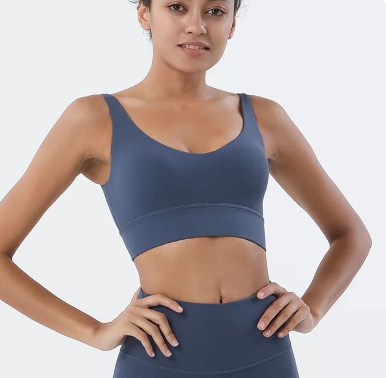 Women Removable Padded Yoga Tank Sleeveless Fitness Workout Running Crop Activewear Top Activewear jehouze Navy Blue S 