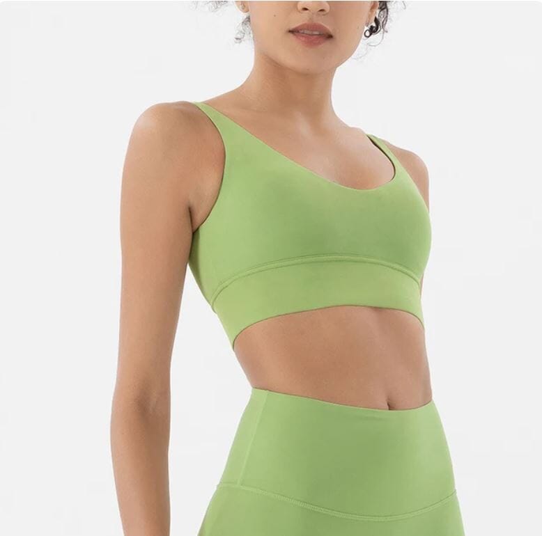 Women Removable Padded Yoga Tank Sleeveless Fitness Workout Running Crop Activewear Top Activewear jehouze Vestas Green S 