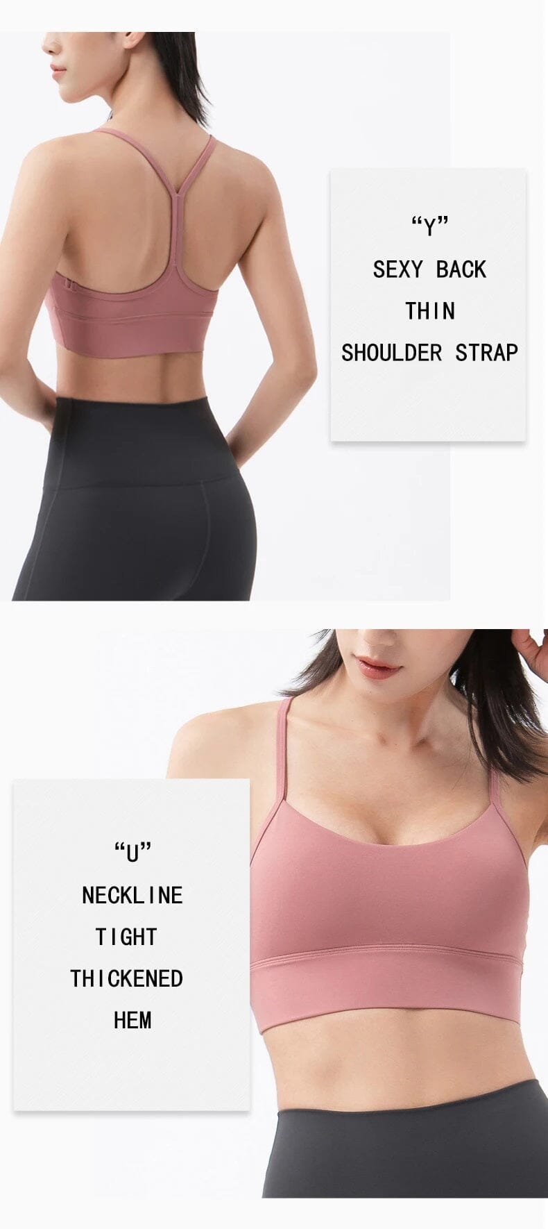 Women Removable Padded Yoga Y Back Spaghetti Thin Strap Workout Running Crop Activewear Top Activewear jehouze 