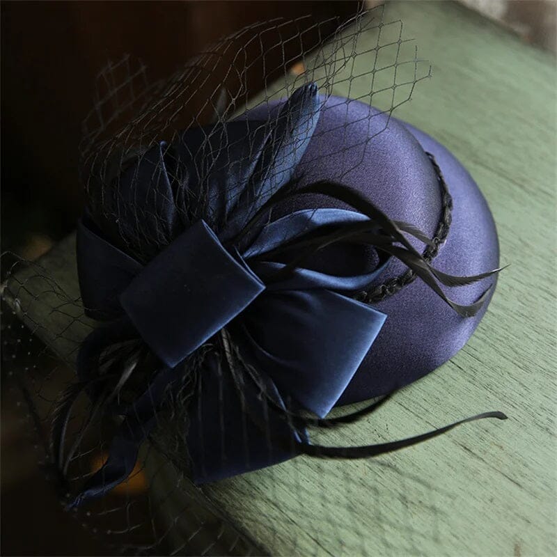 Women Satin Bowknot Cocktail Wedding Party Church Fascinator Hat Hat jehouze