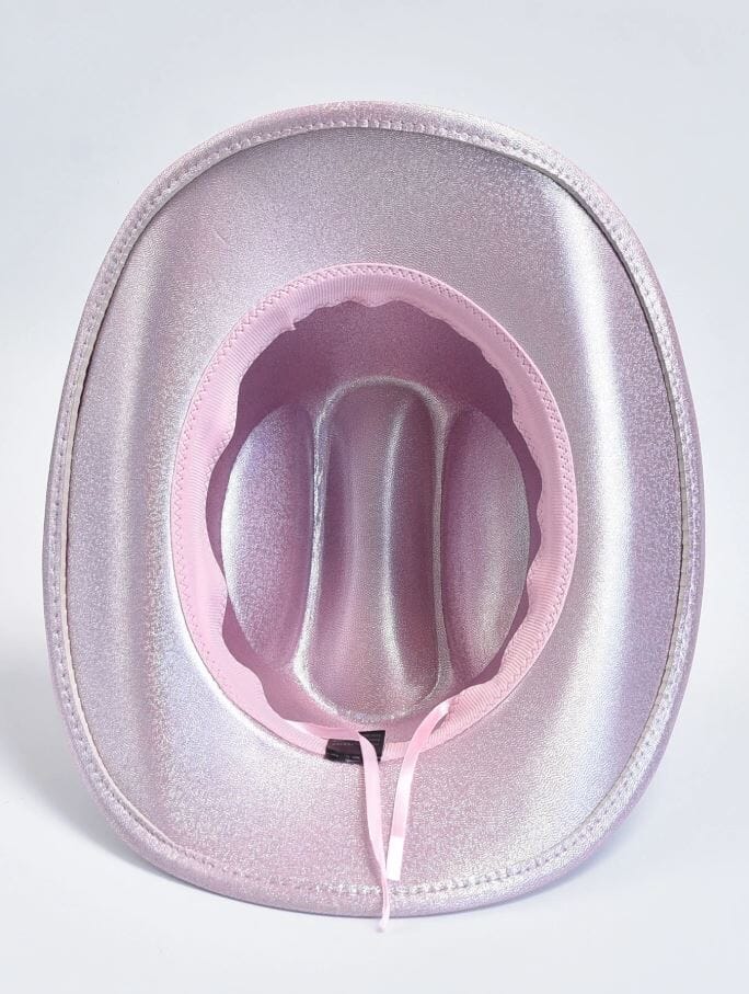 Women Shiny Cowgirl Festival Party Wedding Metallic Hat Hat jehouze
