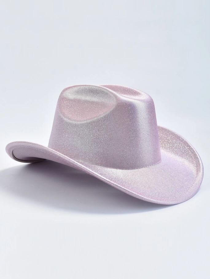 Women Shiny Cowgirl Festival Party Wedding Metallic Hat Hat jehouze