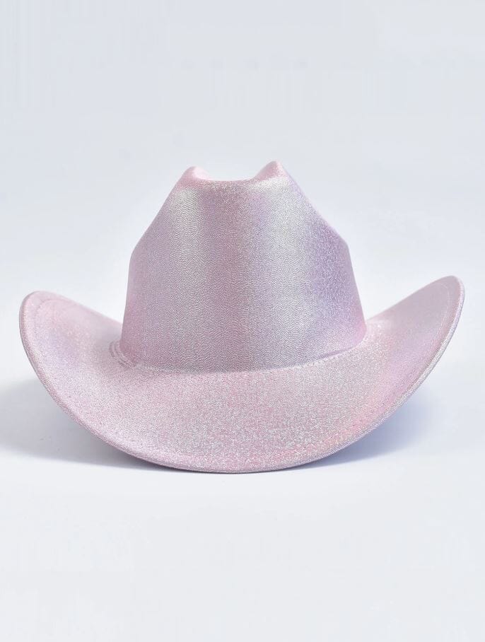 Women Shiny Cowgirl Festival Party Wedding Metallic Hat Hat jehouze
