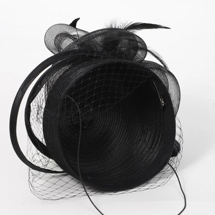 Women Sinamay Fascinator Hat Floral Feather Pillbox Derby Wedding Tea Party Hat Hat jehouze