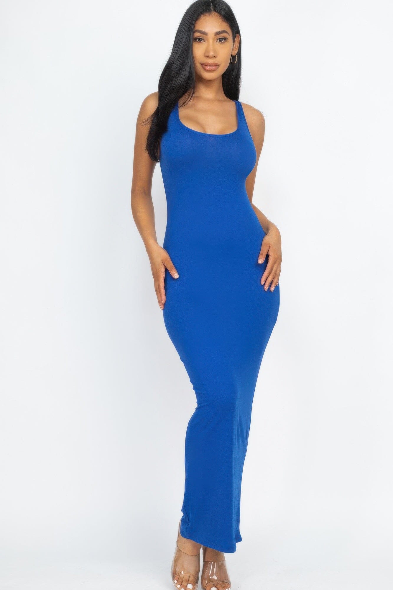 Women Solid Basic Maxi Dress Dresses jehouze