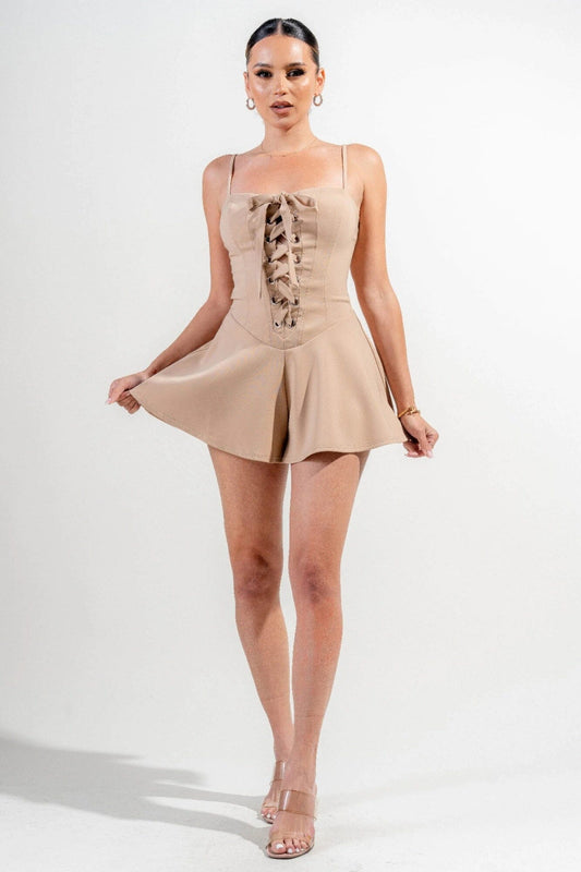 Women Stretch Woven Jumpsuit Jumpsuits & Rompers jehouze Cappuccino S