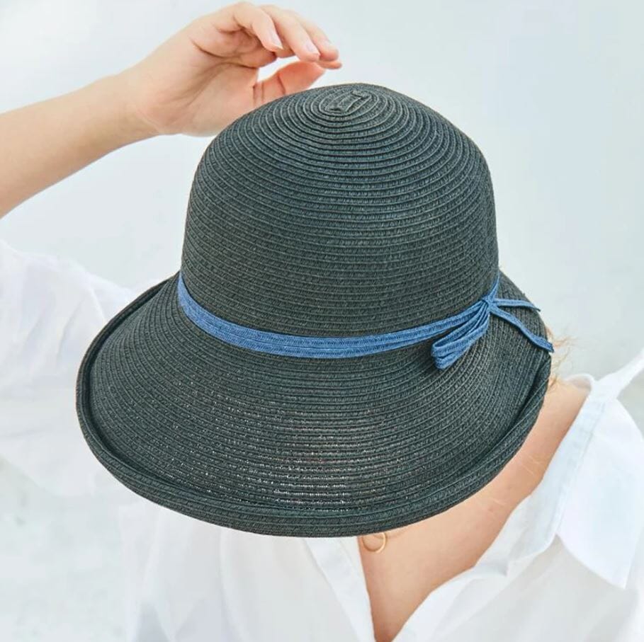Women Summer Elegant Vintage Straw Beach Sun UV protection Boho Hat Hat jehouze