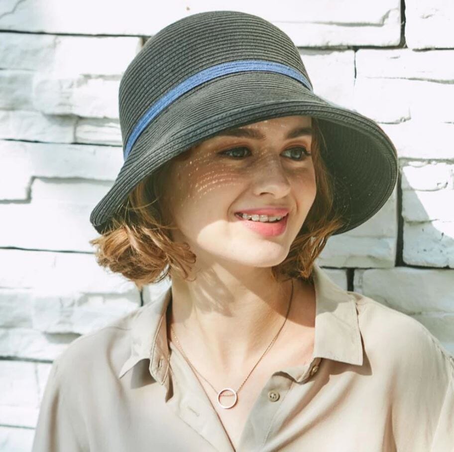 Women Summer Elegant Vintage Straw Beach Sun UV protection Boho Hat Hat jehouze