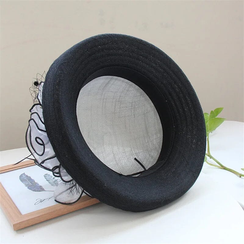 Women Summer Organza Fedora 1920s Bowler Derby Tea Party Hat Hat jehouze