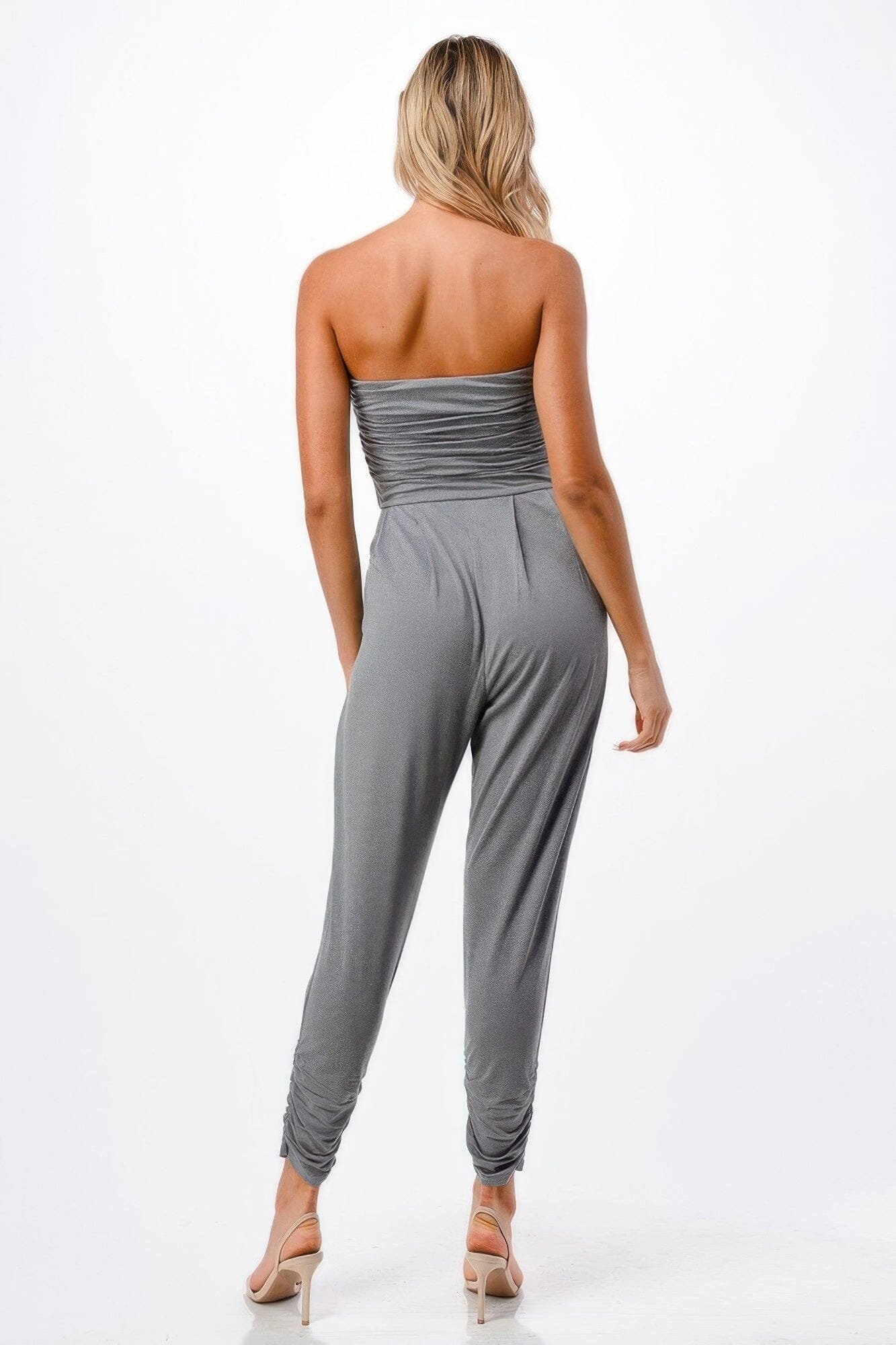 Women Tube Top shirring Jumpsuit Jumpsuits & Rompers jehouze