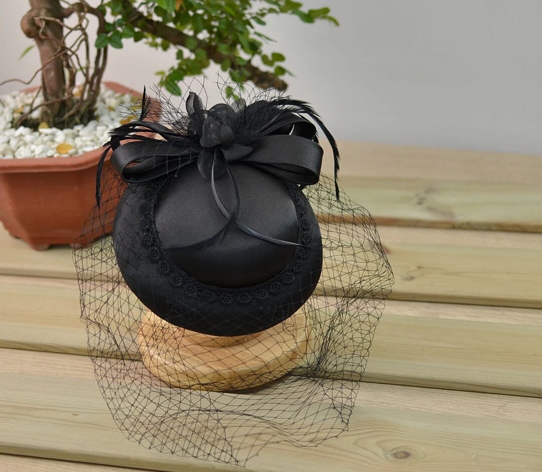 Women Vintage Pillbox Kentucky Derby Fascinator Flower Veil Wedding Tea Party Hat Hat jehouze