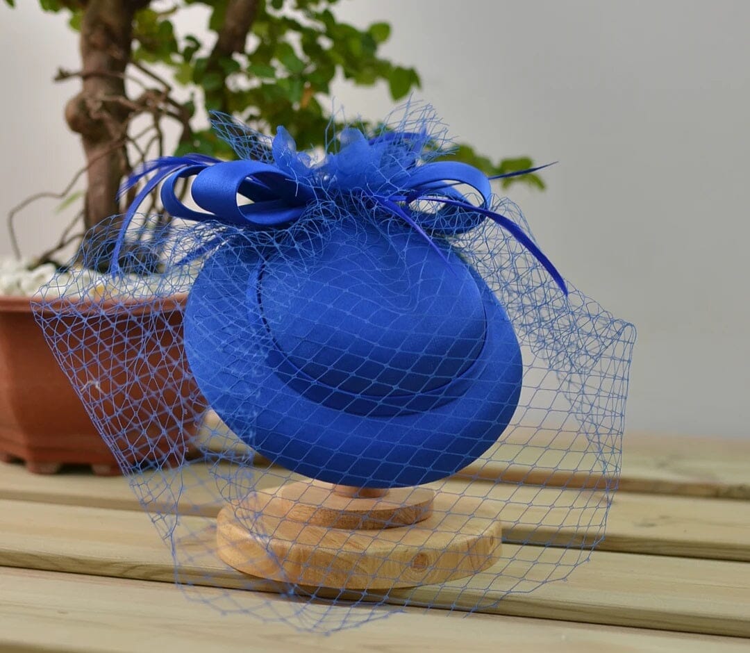 Women Vintage Pillbox Kentucky Derby Fascinator Flower Veil Wedding Tea Party Hat Hat jehouze 